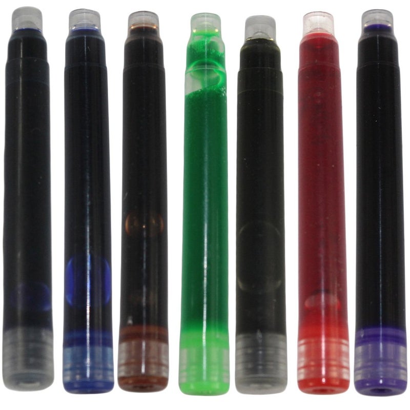 Gullor 35 PCS International Size Pen Ink Cartridge to Fit Jinhao Fountain Pens, 7 Colors, 7 Packs - Image 1